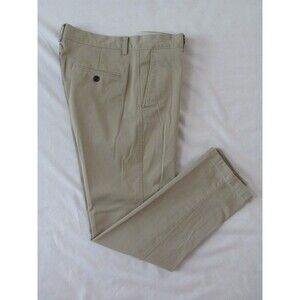 Kenneth Cole Reaction Men's Dress Pants Khaki Flat Front 33x30 Cotton Blend